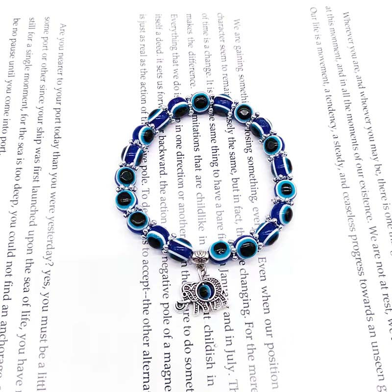 Wholesale Devil Eyes Butterfly Elephant Resin Beaded Bracelet